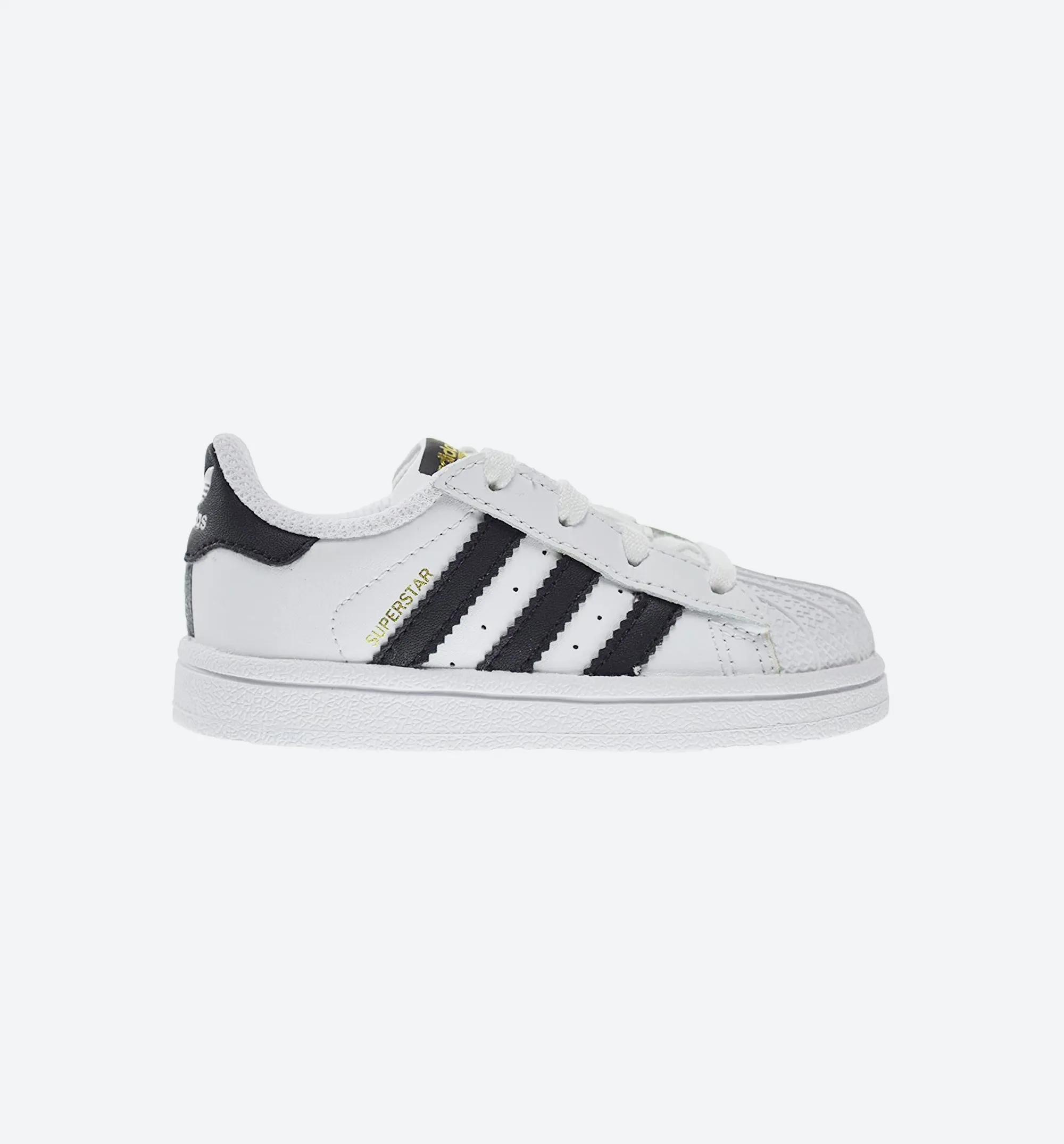 Superstar Infant Toddler Lifestyle Shoe - Black/White Standing Comfort