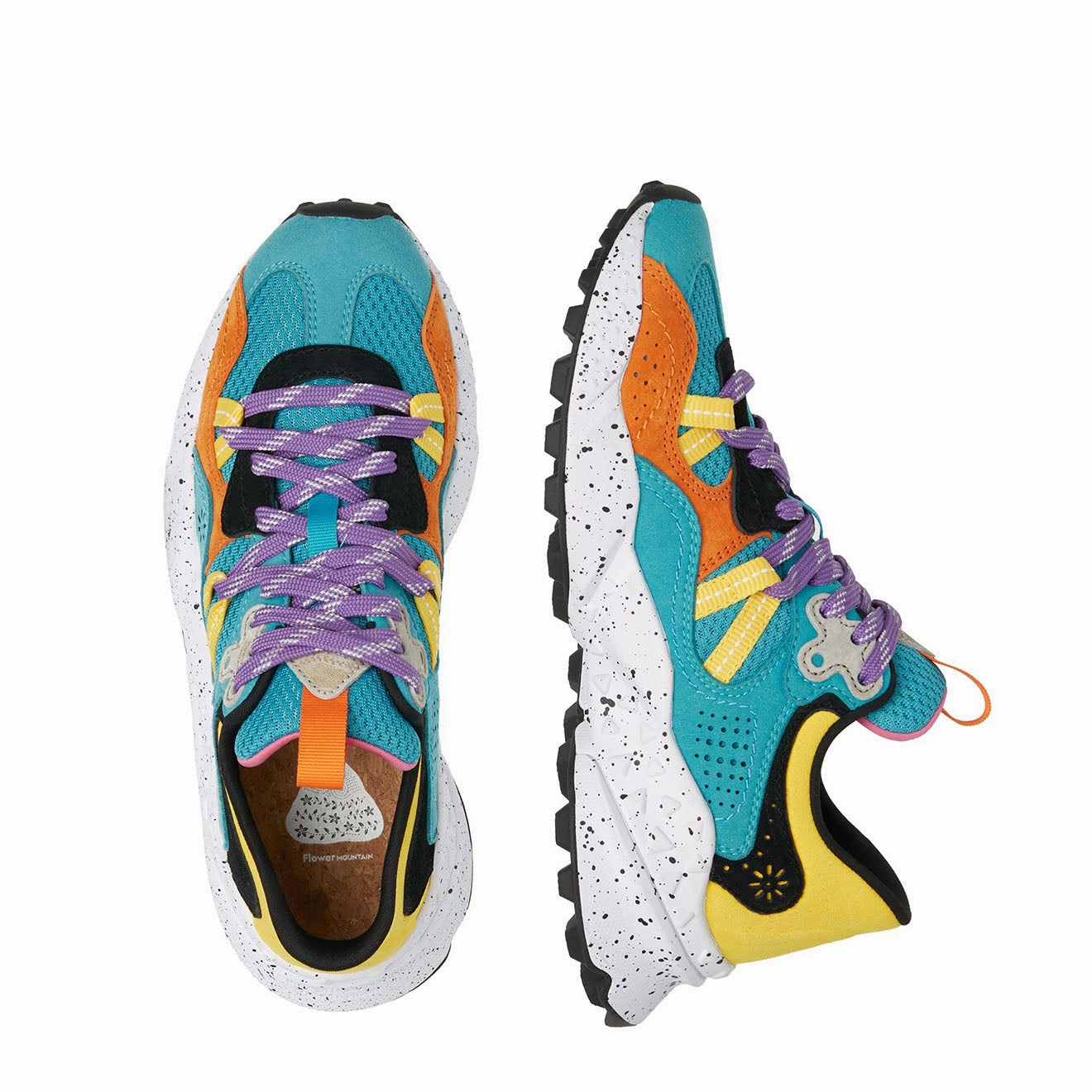 Flower Mountain Tiger Hill Petrol / Orange Ergonomic Sole Everyday Footwear