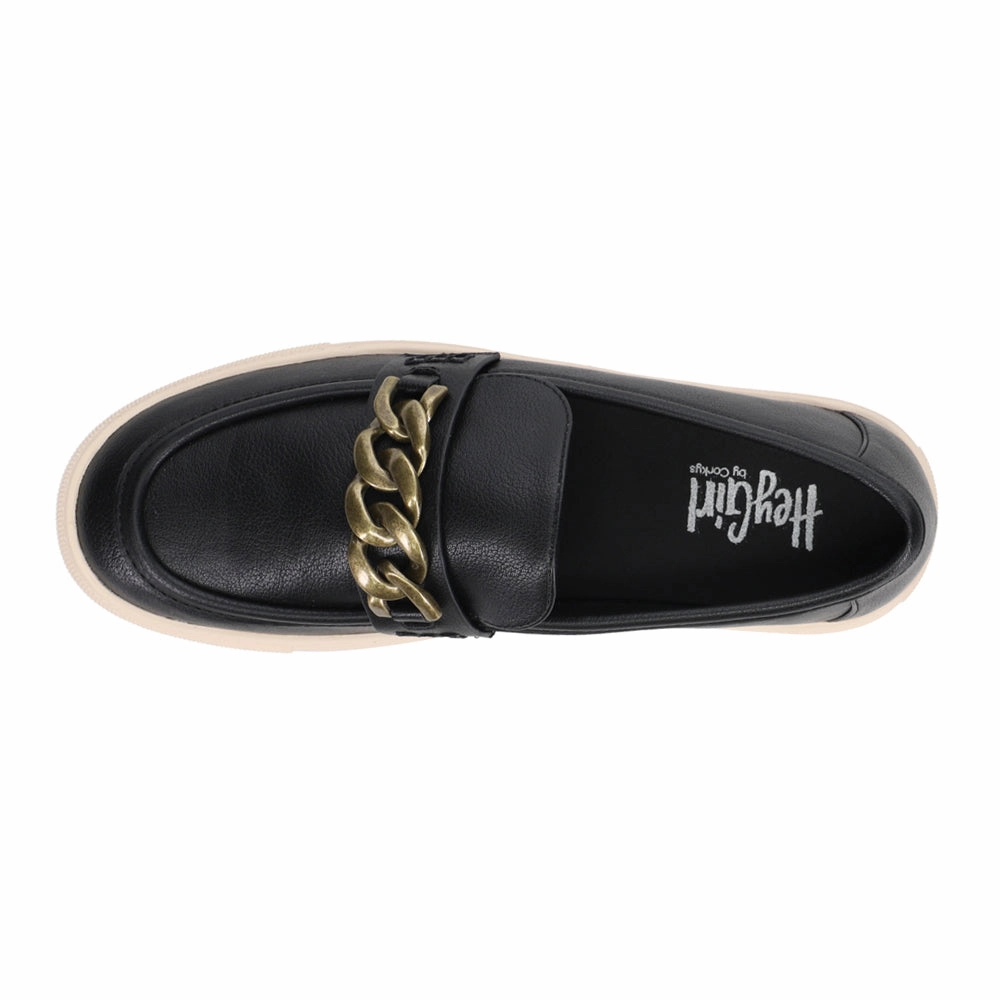 Chain Reaction Metallic Slip On Loafers Leather Shoes Travel Footwear
