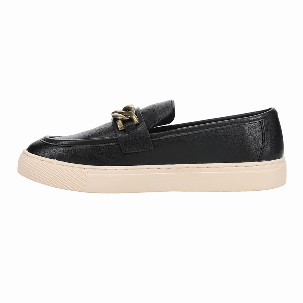 Chain Reaction Metallic Slip On Loafers Comfortable Footwear