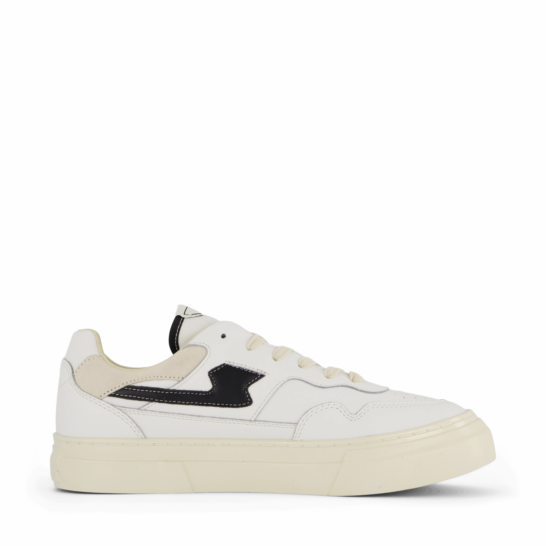 Pearl S-Strike Leather Wht/Blk Sporty Style