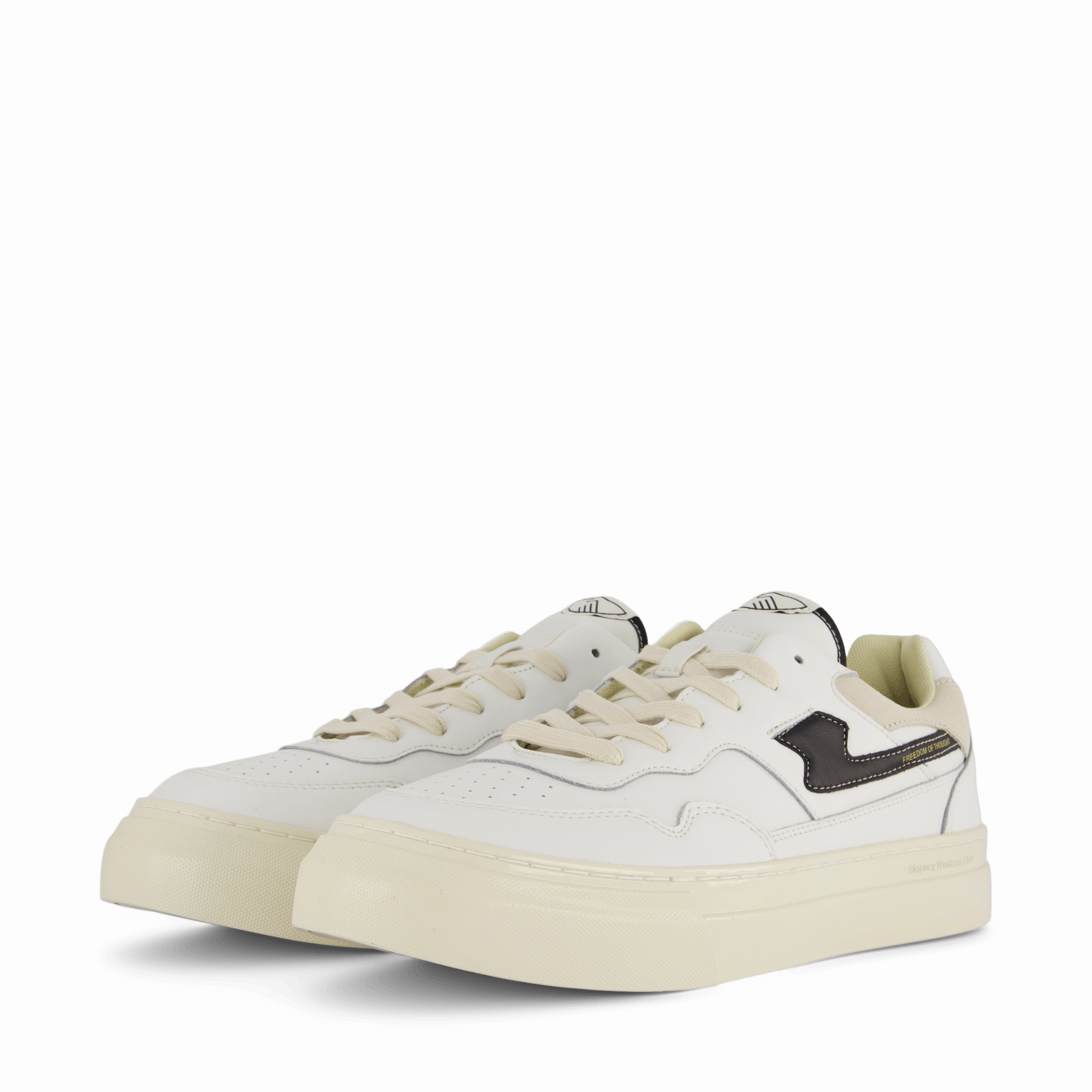 Pearl S-Strike Leather Wht/Blk Classic Sneakers