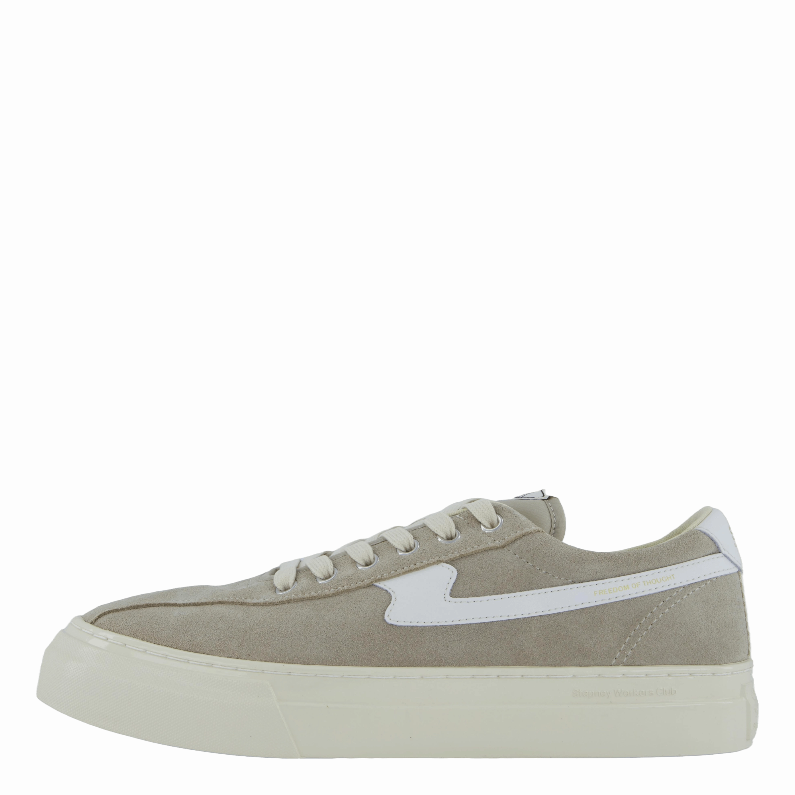 Travel Ready Grippy Soles Dellow S-Strike Cup Suede Lt Grey & White