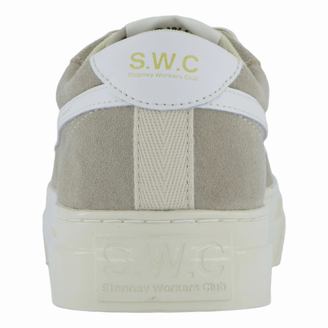 Dellow S-Strike Cup Suede Lt Grey & White All Day Comfort Smart Casual Footwear