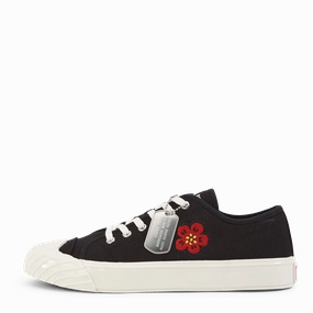 Unisex Waterproof Low Top Sneaker Boke Flower Black