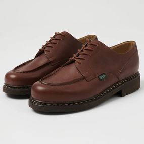 Paraboot Chambord Tex Shoe - Brown Lisse Marron Easy Clean Arch Support