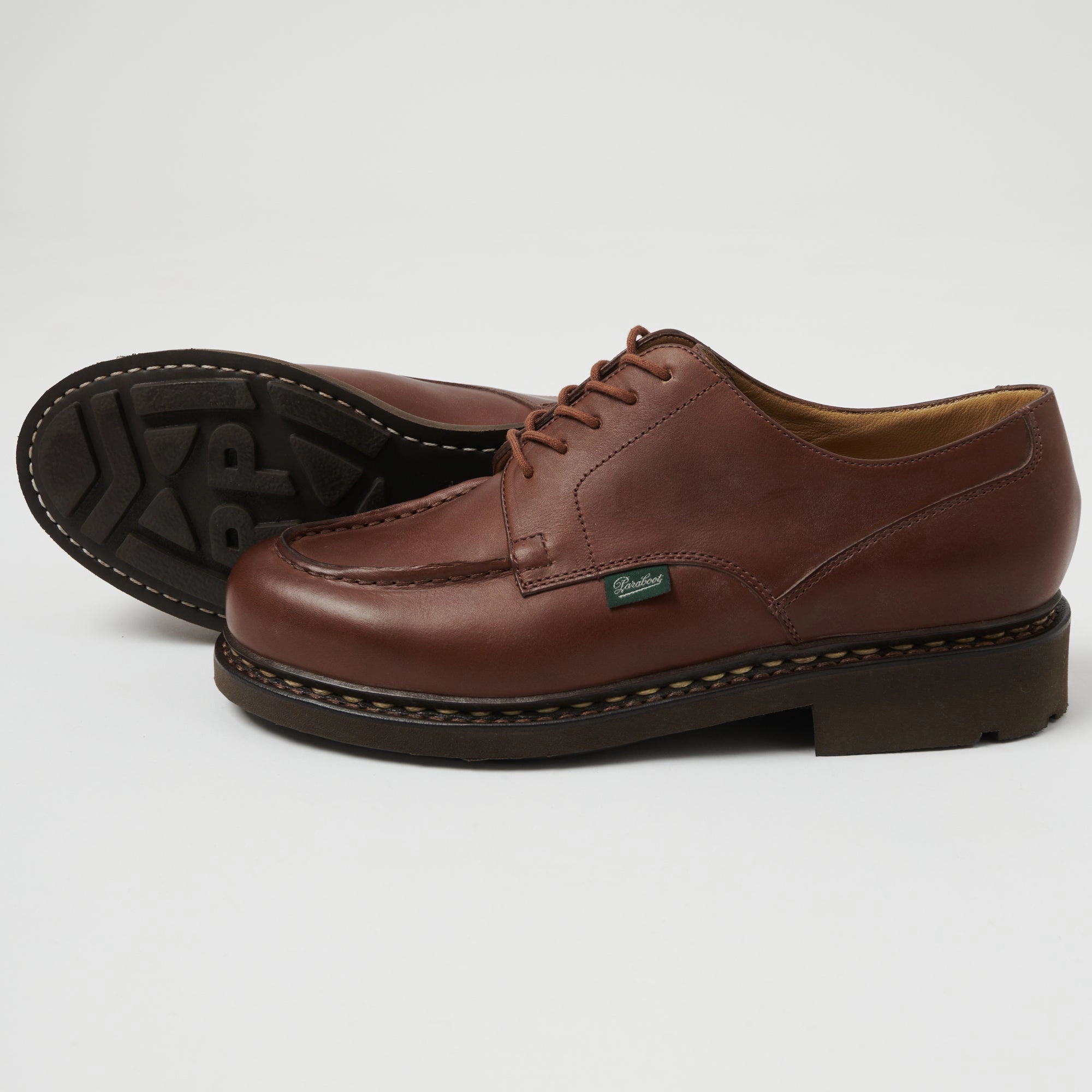 Paraboot Chambord Tex Shoe - Brown Lisse Marron Functional Footwear Wide Fit