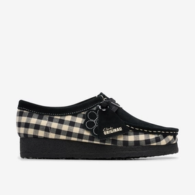 Everyday Sneakers Clarks | Casual Shoes | Women | Wallabee. Black/Whitegingham