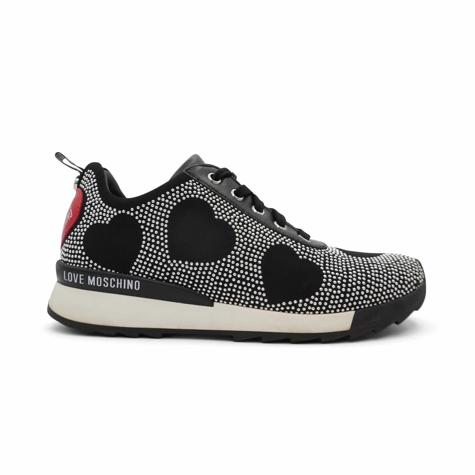 Love Moschino 'Heart Stud' Sneakers - Women'S 37 All Weather Daylong Comfort
