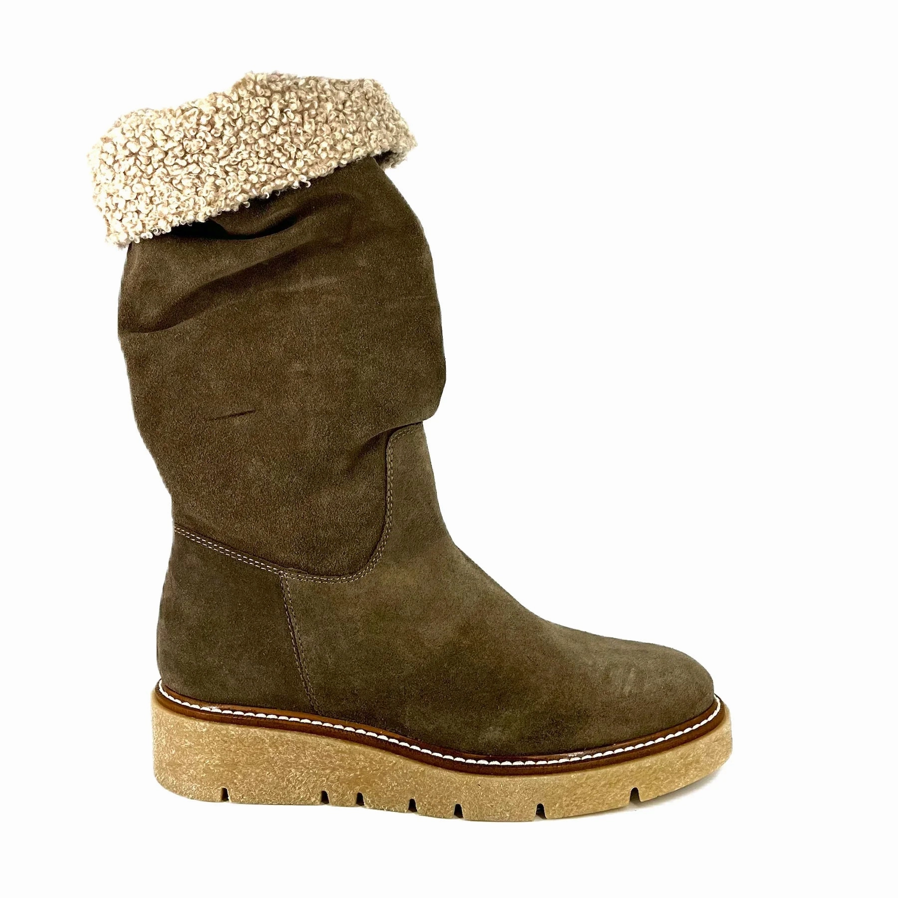 Pedro Miralles | Woman Boots | Mod 22206 Velor Mud | Brown Odor Resistant