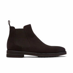 Lottusse | Chelsea Boots For Men | Holborn Mocha Beef Suede | Brown Odor Control