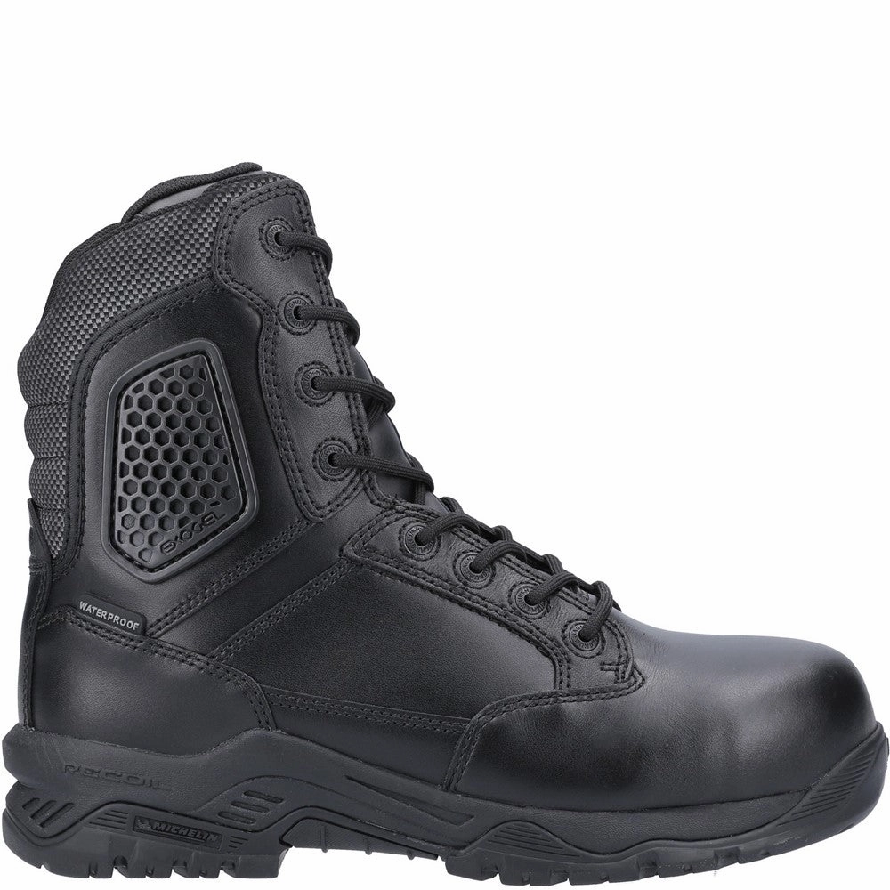 Magnum Strike Force 8.0 Side-Zip Ct Cp Wp Uniform Safety Boot Grippy Soles Comfort Technology