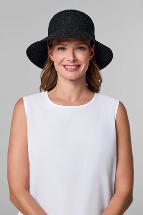 Marina Cloche Sun Hat | Black