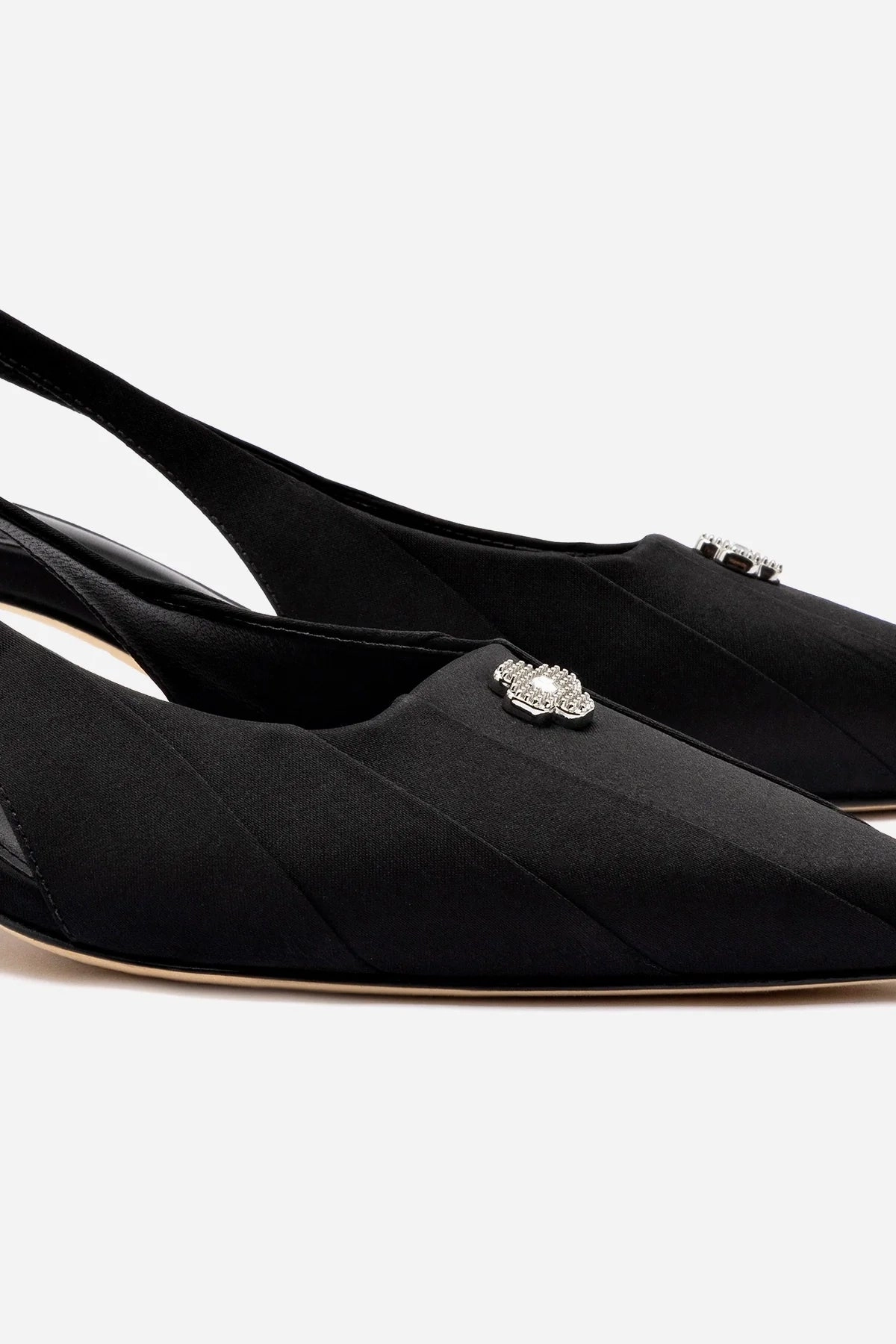 Maxine Pump In Black Fabric Water Resistant