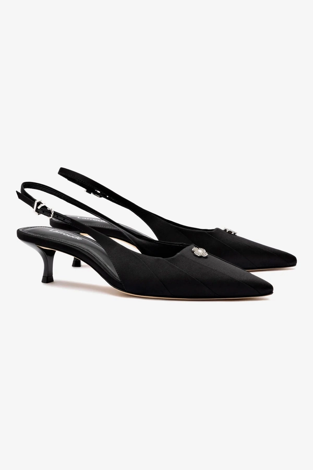 Maxine Pump In Black Fabric Walking Shoes