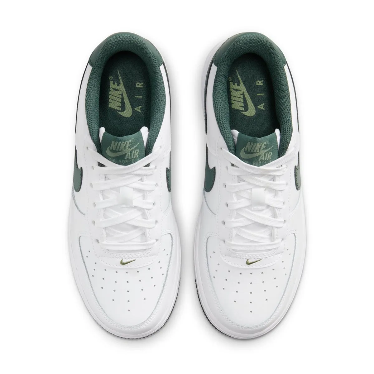 Kids Air Force 1 'White Green' Comfortable Footwear Minimalist Shoes