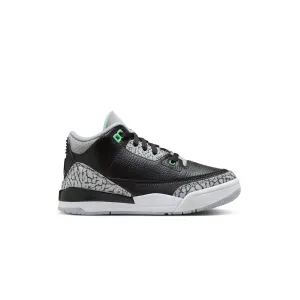 Kids Jordan 3 'Green Glow' Fashion Footwear Moisture Wicking