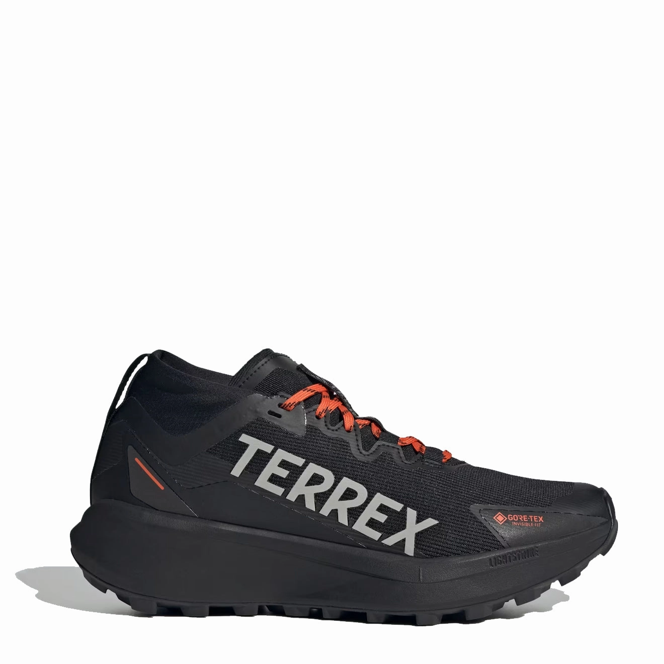 Adidas Terrex Agravic Gtx Trail Running Shoe Core Black / Grey / Semi Impact Orange Slip Resistant