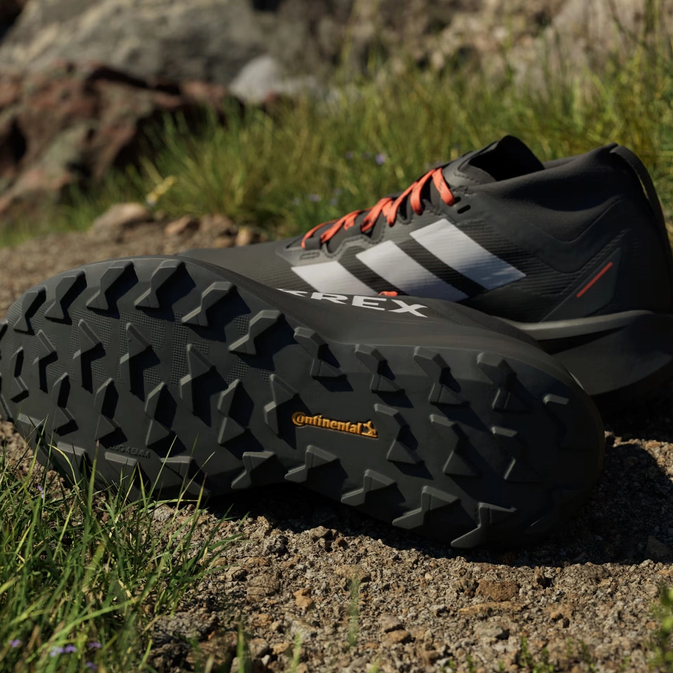 Wide Fit Minimalist Adidas Terrex Agravic Gtx Trail Running Shoe Core Black / Grey / Semi Impact Orange