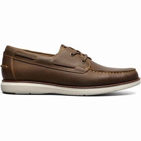 Rugged Sole Florsheim Tropics Brown Chocolate Elastic Lace Moc Toe Men??S Boat Shoe