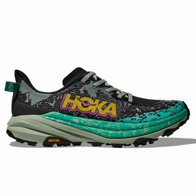 Hoka Speedgoat 6 Womens | Black / Aloe Vera Comfort Shoes