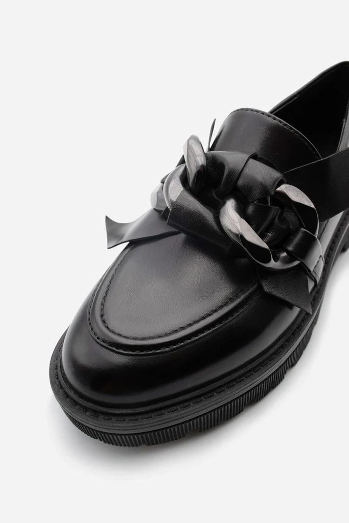 Smart Casual Footwear Eco Friendly Regarde Le Ciel | Women'S Loafers | Dalia Delice Black | Black