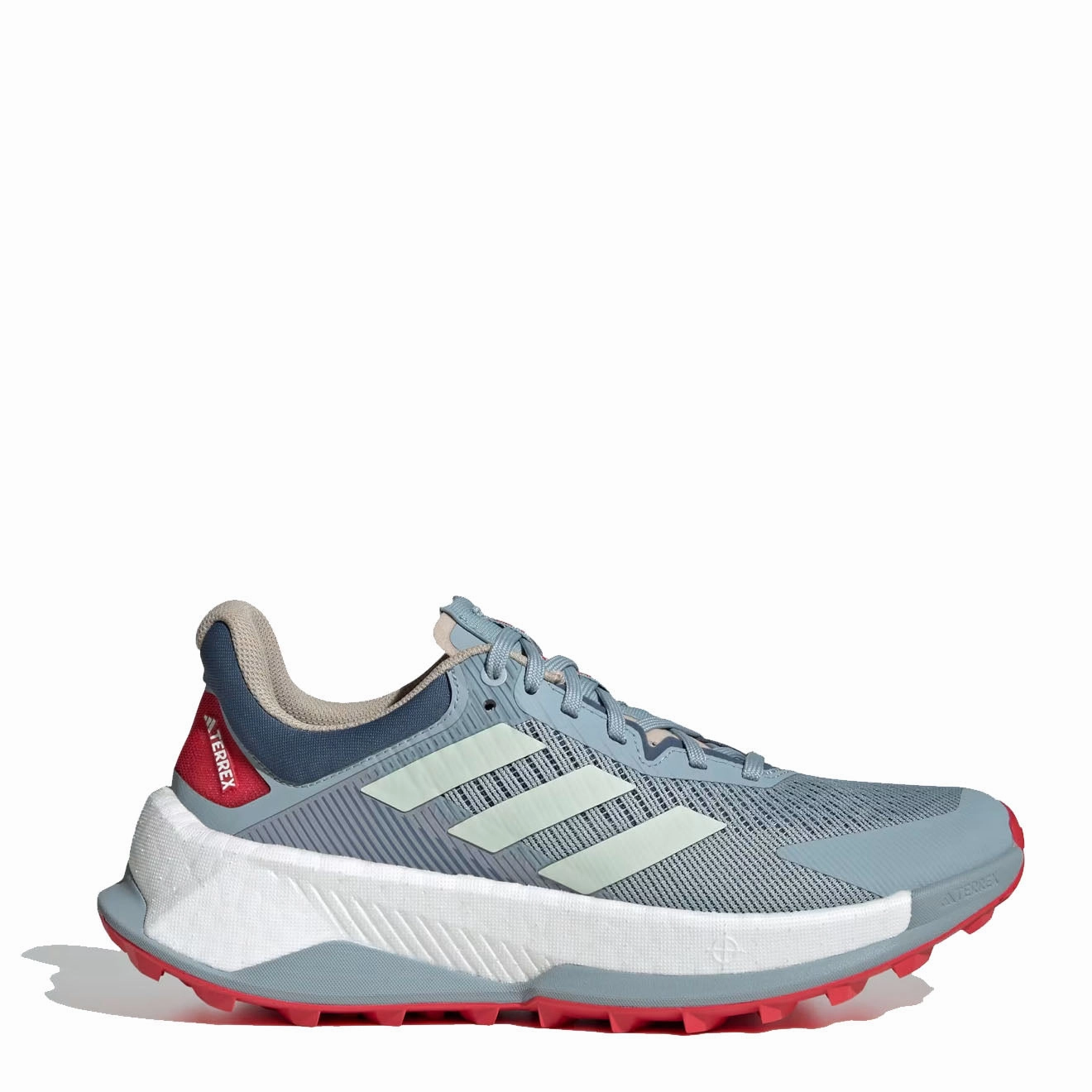 Stylish Footwear Adidas Terrex Soulstride Ultra Trail Running Shoes Magic Grey / Linen Green / Pure Ruby