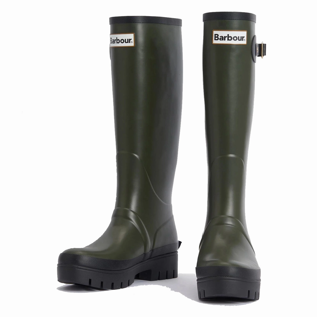 Shock Absorbing Barbour Womens Snowdon Tall Welly Olive/Black