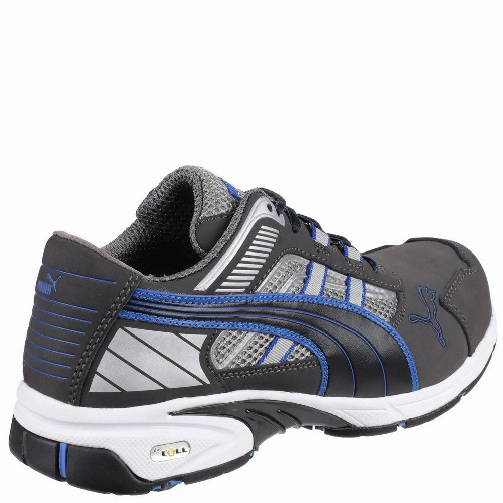 Puma Safety Pace Blue Canvas Shoes Memory Foam