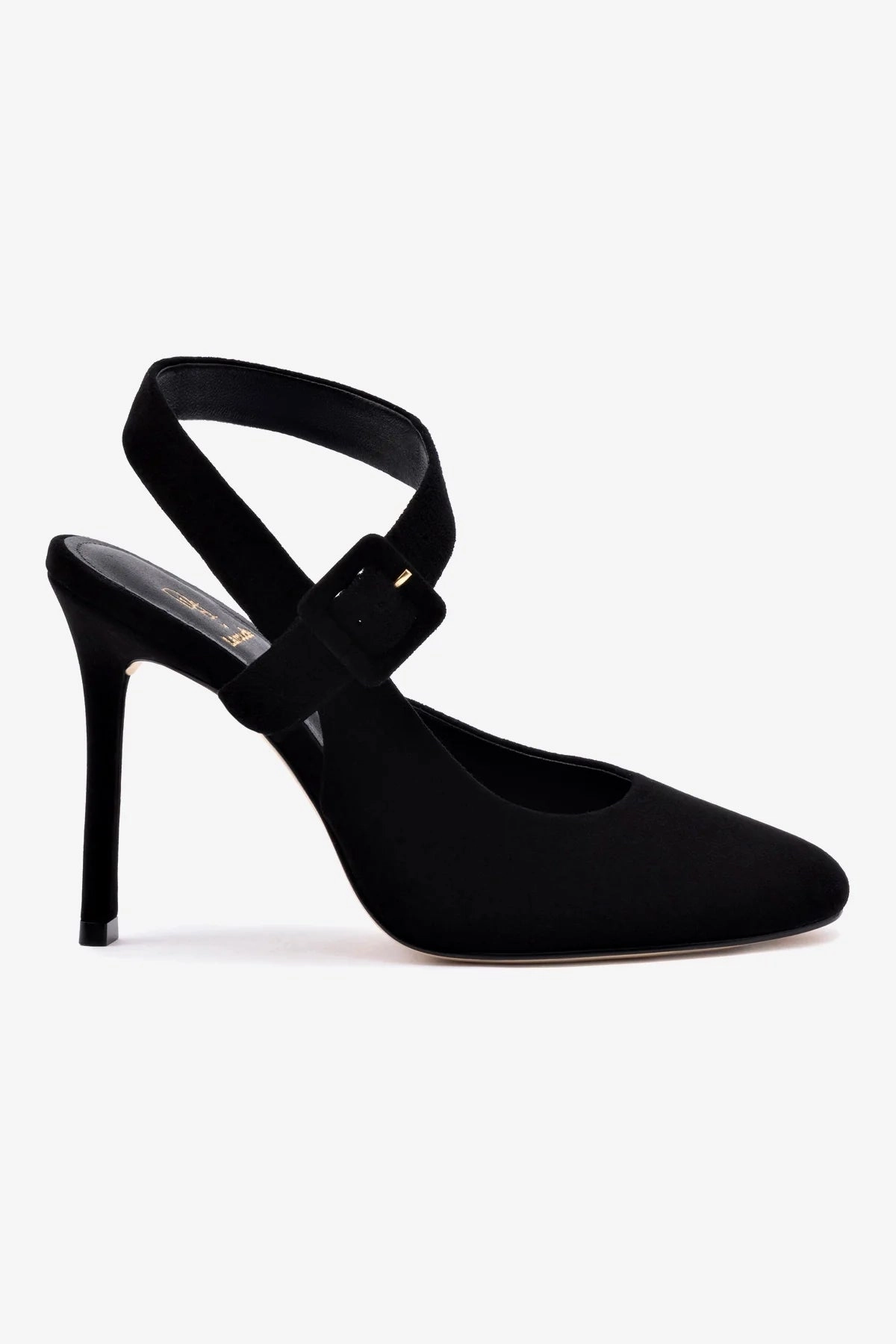 Deena By Larroud?? Pump In Black Suede Slip On Shoes Comfort Shoes