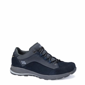 Leather Shoes Unisex Shoes Hanwag Womens Banks Low Lady Gtx Boot Navy / Ashpalt