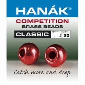 Metallic Red Brass Hanak Competition Bead Classic