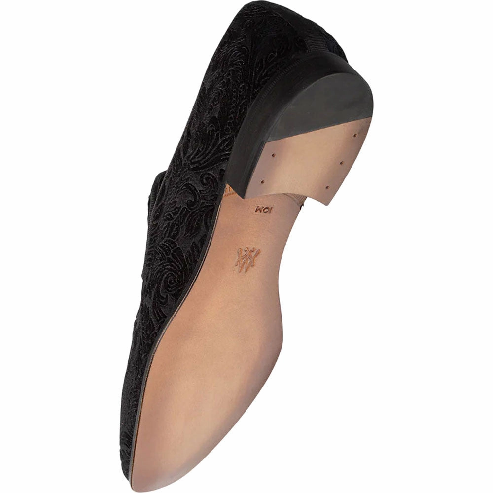 Stylish Footwear Modern Classic Mezlan Men'S Travolta Embossed Velvet Evening Pump In Black