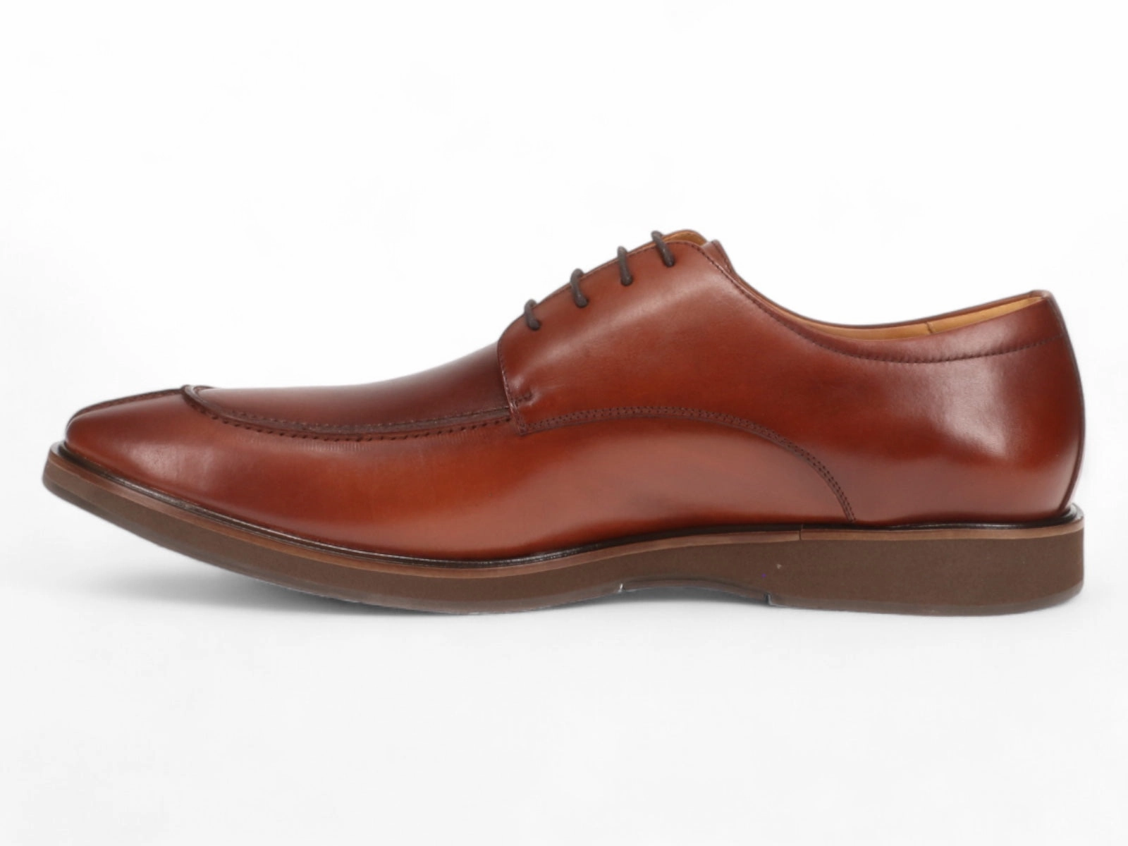 Leather Shoes Michael Ellis Elliott Apron Dress Shoe Whiskey Brown