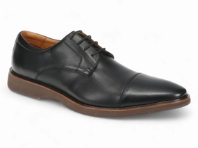 Walking Shoes Odor Resistant Michael Ellis Elliott Cap-Toe Dress Shoe Black
