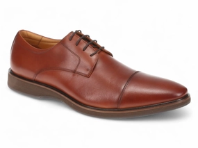 Everyday Sneakers Comfortable Footwear Michael Ellis Elliott Cap-Toe Dress Shoe Whiskey Brown