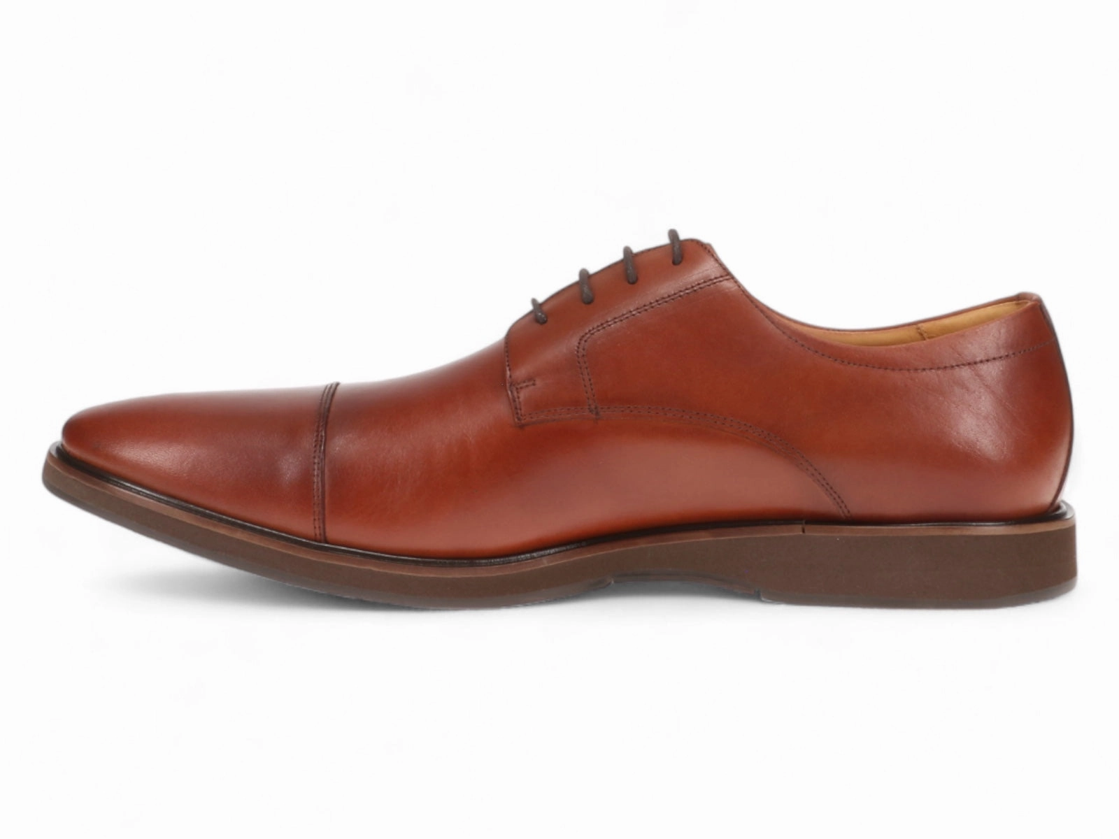 Michael Ellis Elliott Cap-Toe Dress Shoe Whiskey Brown Standing Shoes Travel Footwear