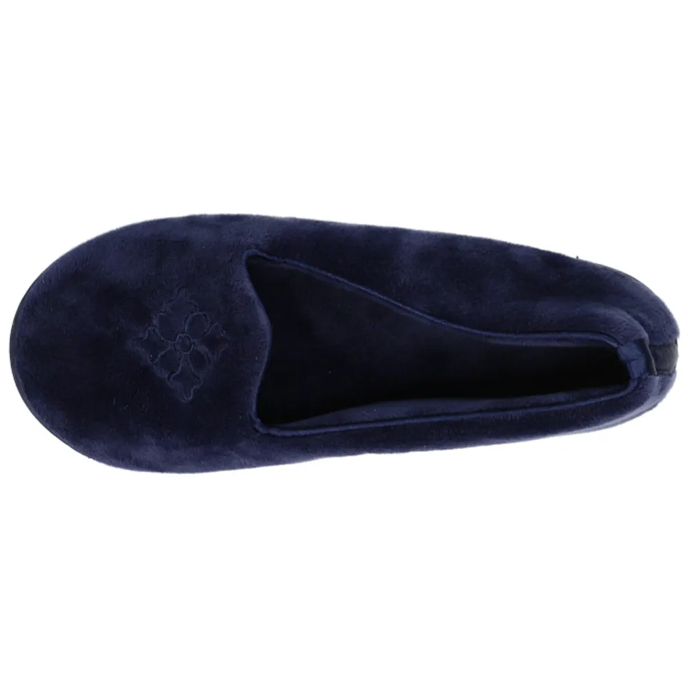 Slip Resistant Arch Support Microvelour Slip On Slippers