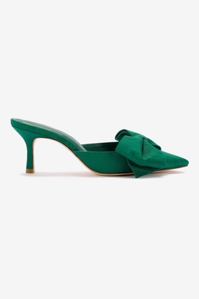 Mini Elle Pump In Emerald Fabric Pro Comfort All Weather