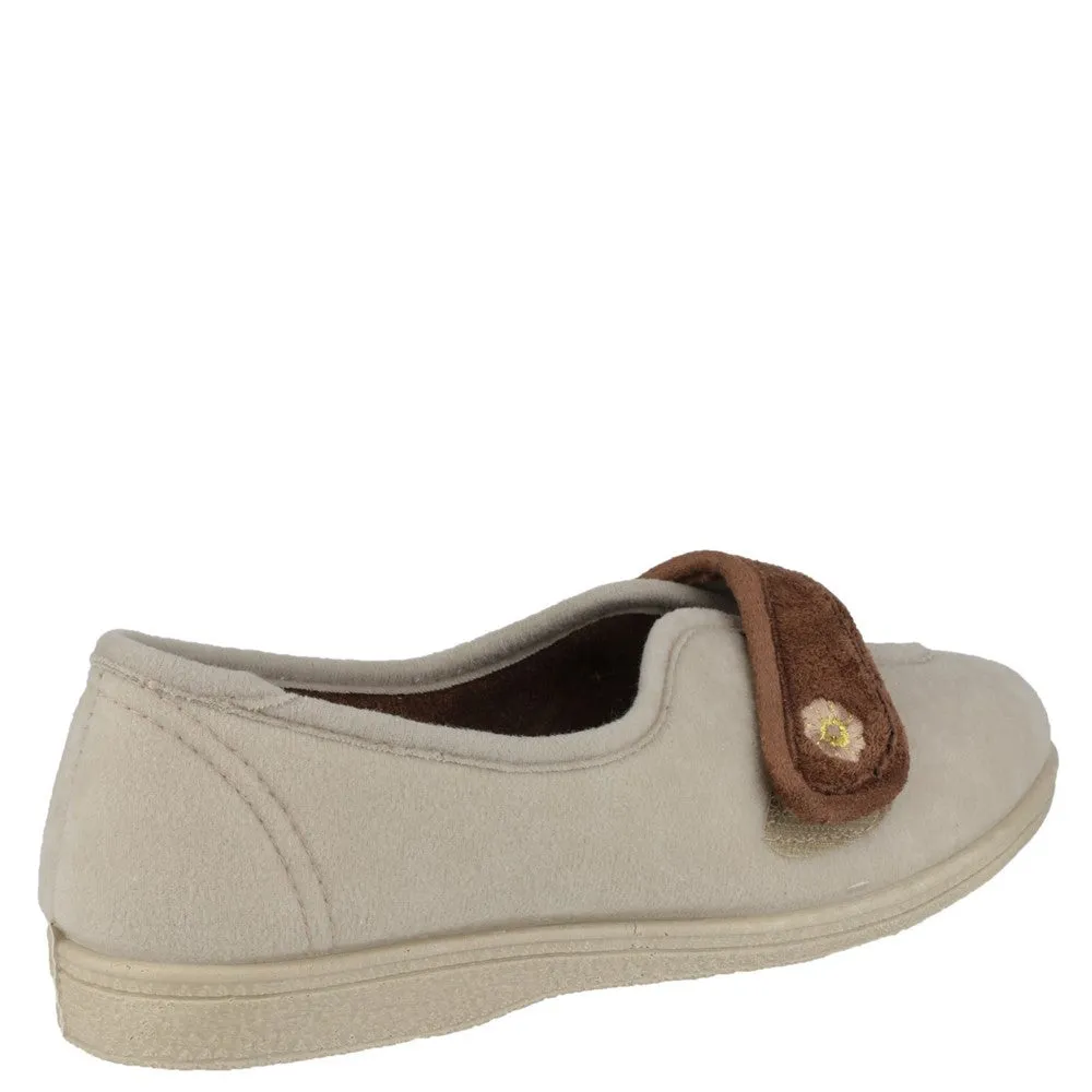 Non Slip Comfort Heel Mirak Andrea Touch Fastening Slipper