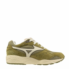Minimal Footwear Slip On Shoes Mizuno Contender Premium Trainer Olive Drab / Smoke Green / Cloud Cream