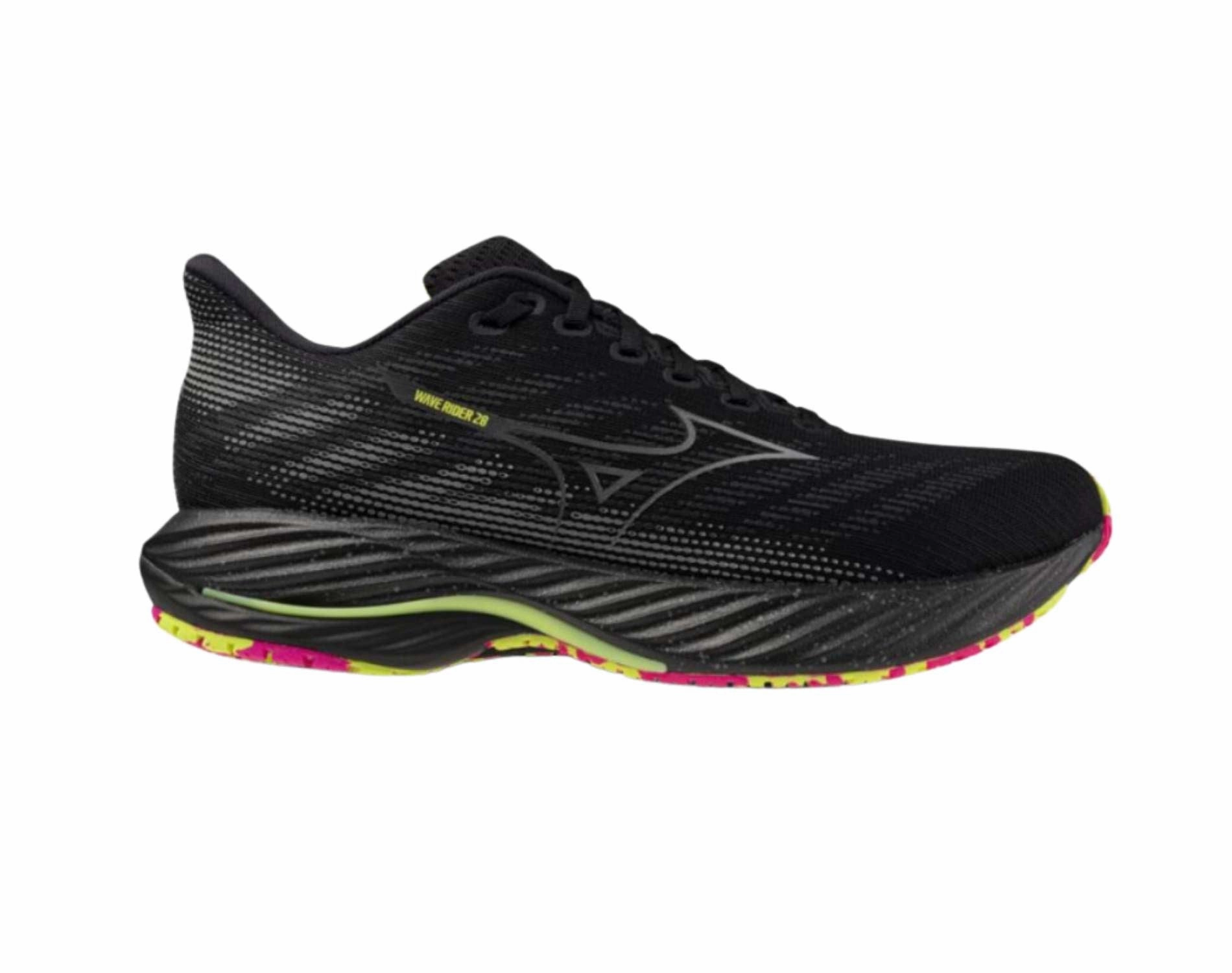 Shock Absorbing Mizuno Wave Rider 28 Unisex - Energy In The Dark
