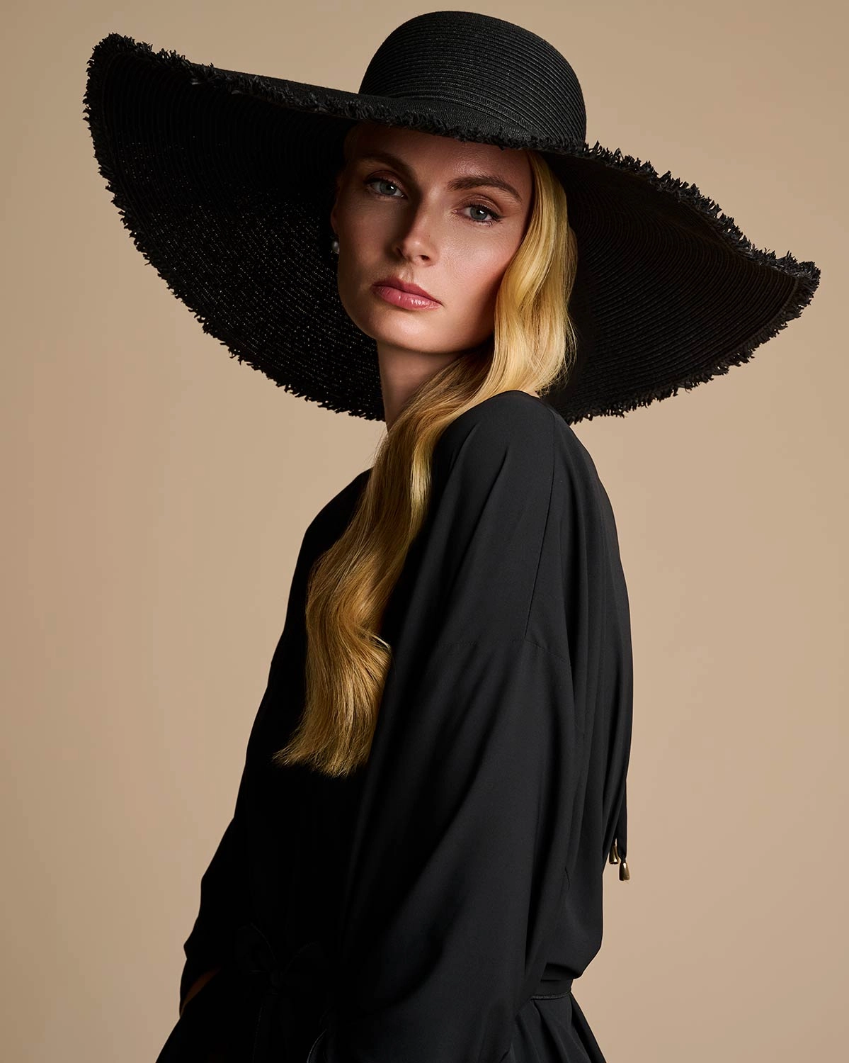 Montauk Large Brim Sun Hat | Black