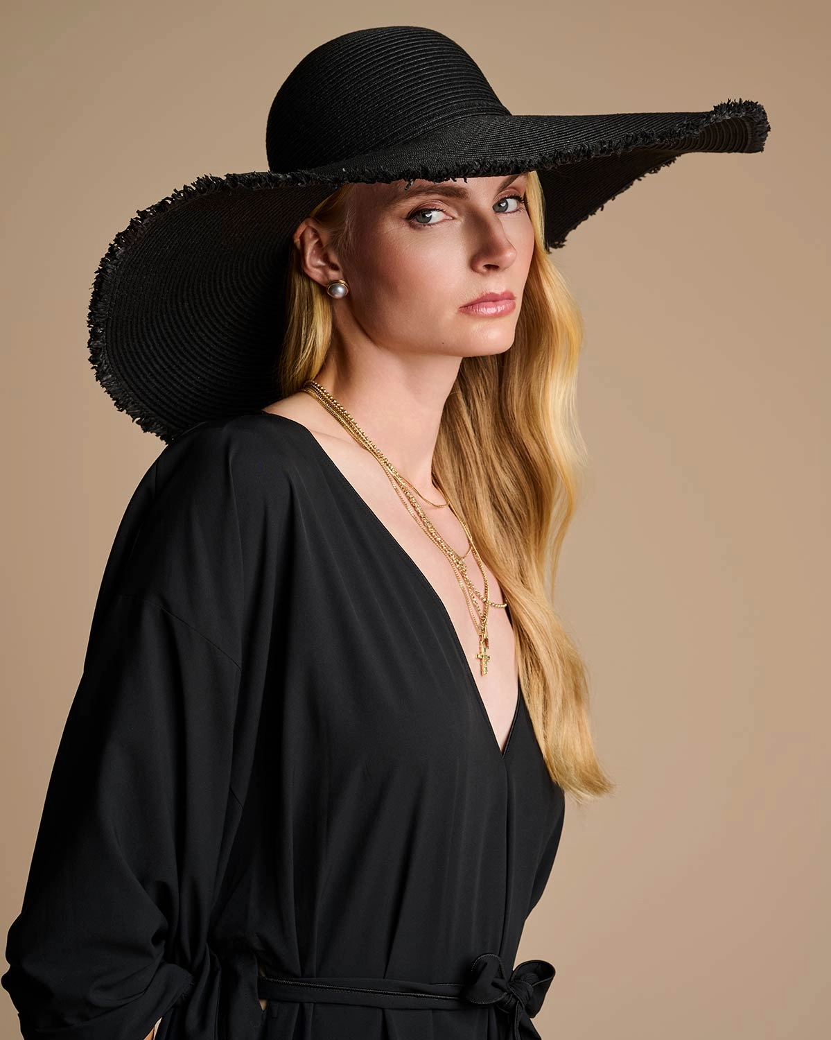 Montauk Large Brim Sun Hat | Black