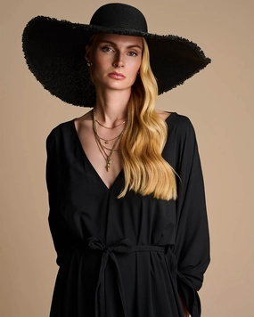 Montauk Large Brim Sun Hat | Black