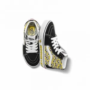 Fashion Sneakers Flat Feet Shoes   Mooneyes Kid'S Sk8-Hi 'Black Yellow'