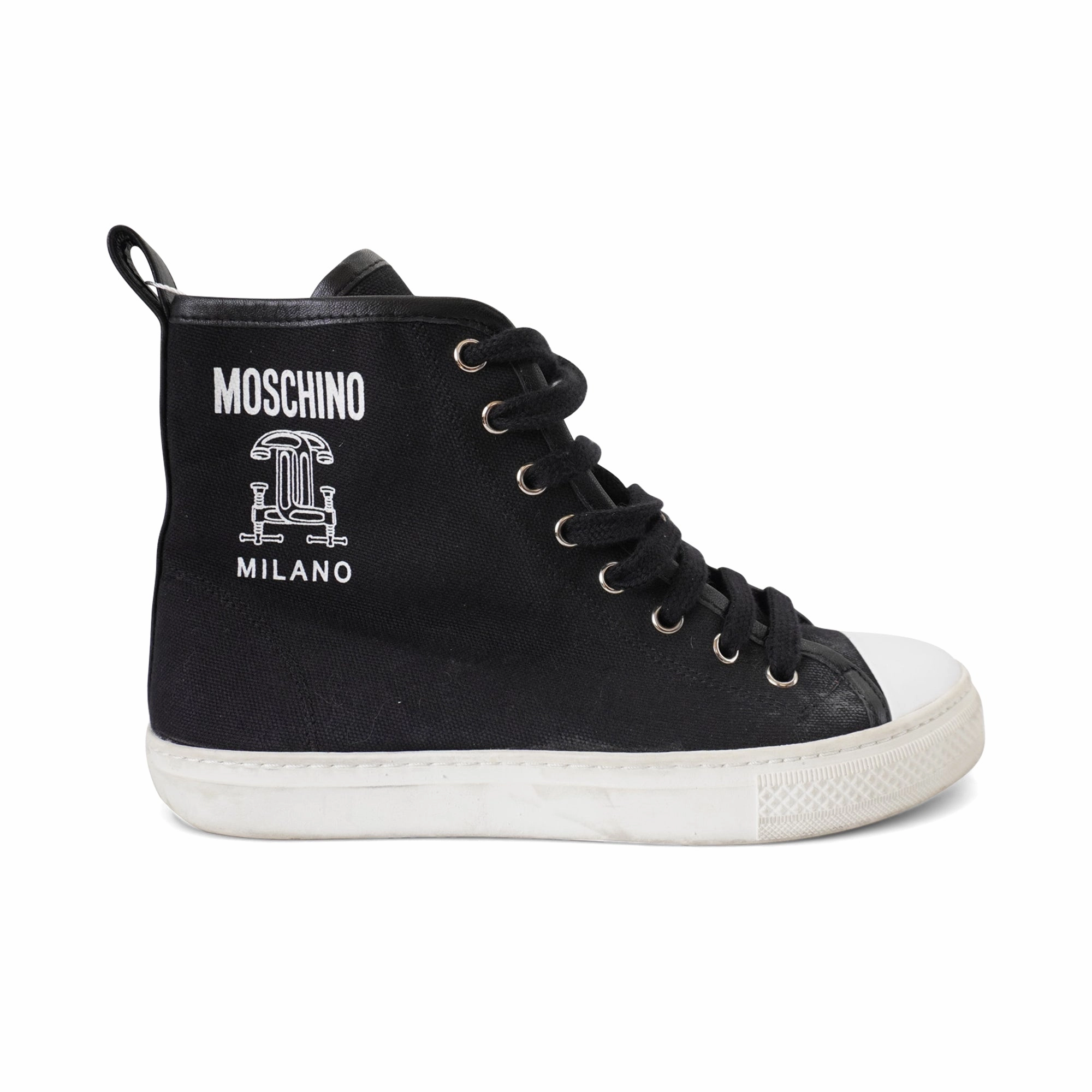 Moschino High Top Sneakers - Women'S 38 Breathable Breathable Mesh