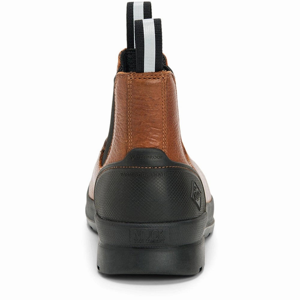 Ergonomic Sole Comfort Heel Muck Boots Chore Farm Leather Chelsea