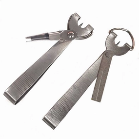 Multifunction stainless clipper with nail knot tool