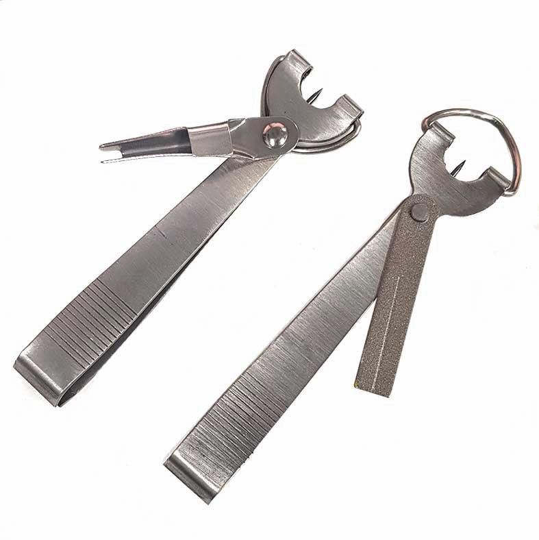 Multifunction stainless clipper with nail knot tool